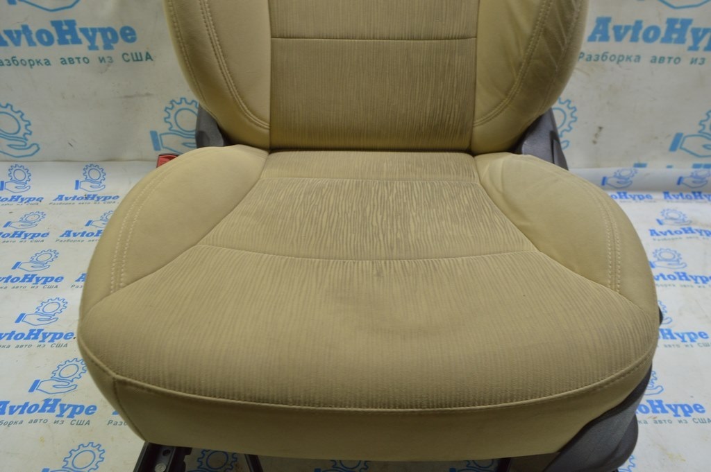 Водительское сидение Hyundai Sonata 11-15 без airbag, механич, тряпка беж — фото 3