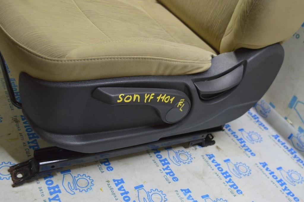 Водительское сидение Hyundai Sonata 11-15 без airbag, механич, тряпка беж — фото 4