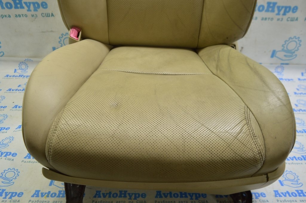 Водительское сидение Lexus GS300 GS350 GS430 GS450h 06-07 электро, кожа беж, перф (01) трещины — фото 2