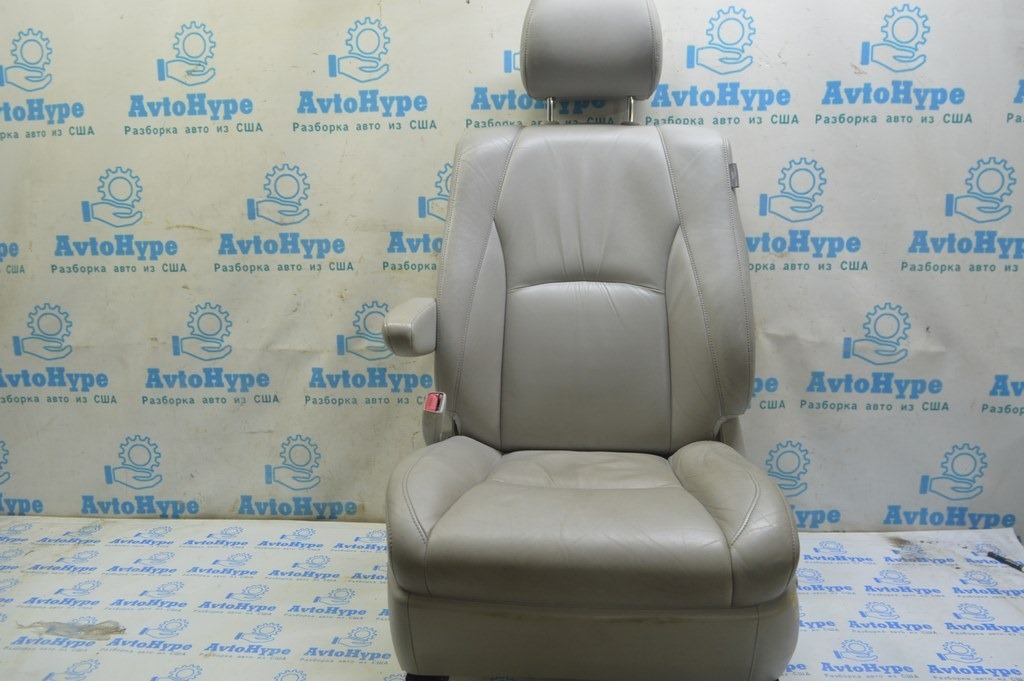 Водительское сидение Lexus RX300 RX330 RX350 RX400h 04-09 без airbag, кожа серое (02)