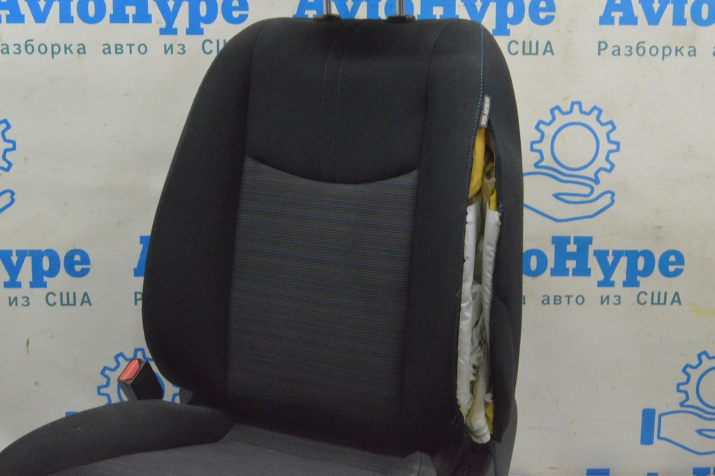 Водительское сидение Nissan Leaf 18- без airbag, механич, тряпка черная (02) стрельнувшее — фото 2