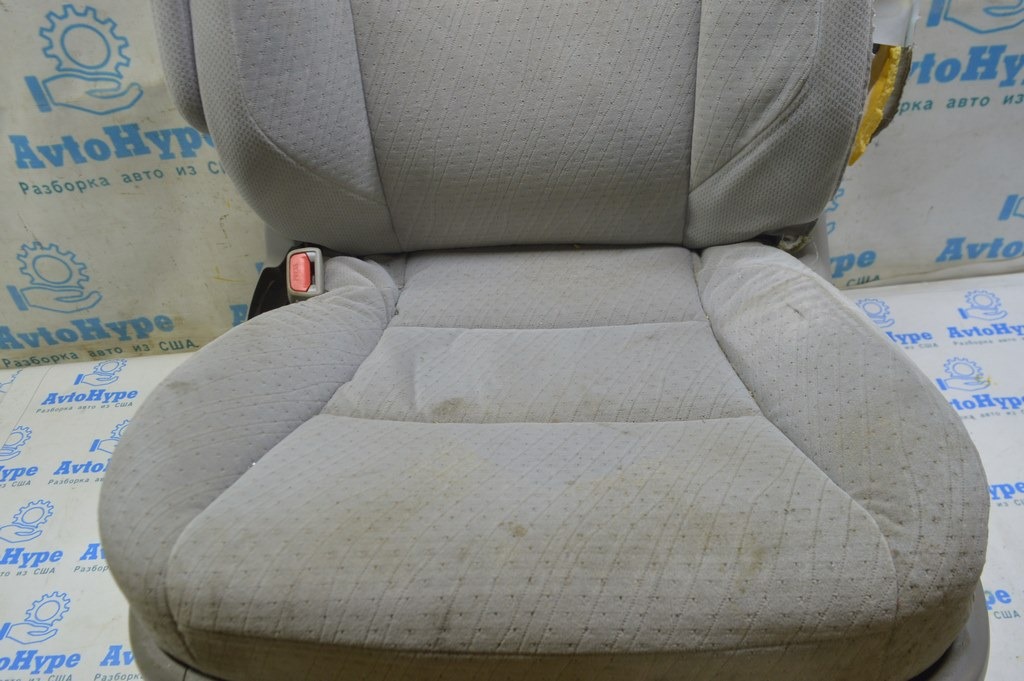 Водительское сидение Toyota Sienna 11-20 без airbag,электр,велюр серое (01)стрельнувшее,кривое — фото 4