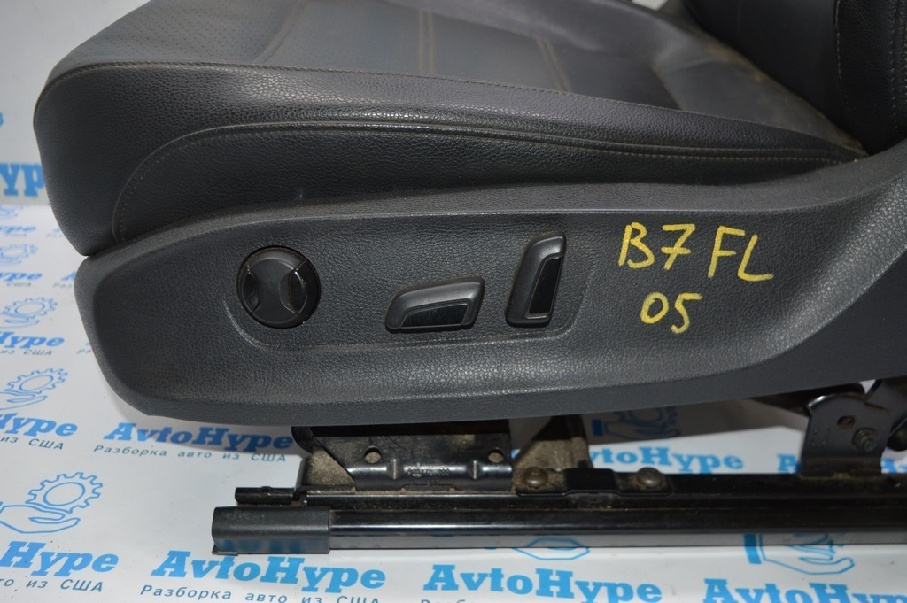 Водительское сидение VW Passat b7 USA кожа черн (05) деф. с AIRBAG — фото 4