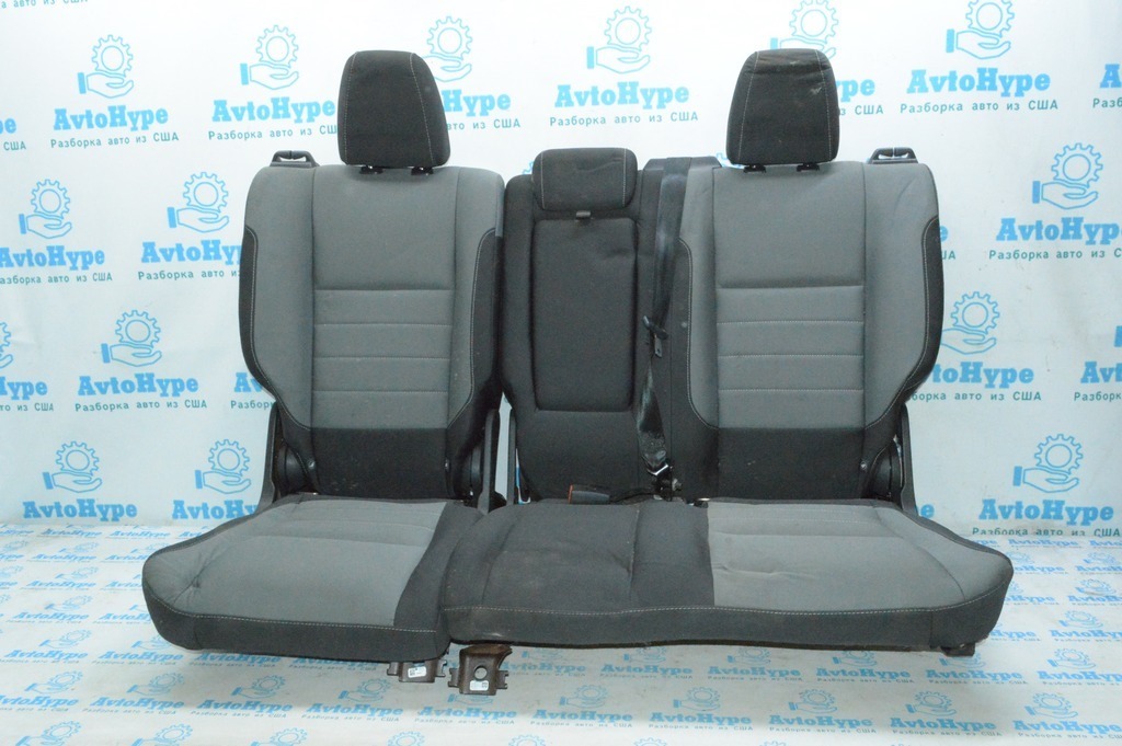 Задний ряд сидений (2 ряд) Ford Escape MK3 13- черно-серое тряпка (09) примято