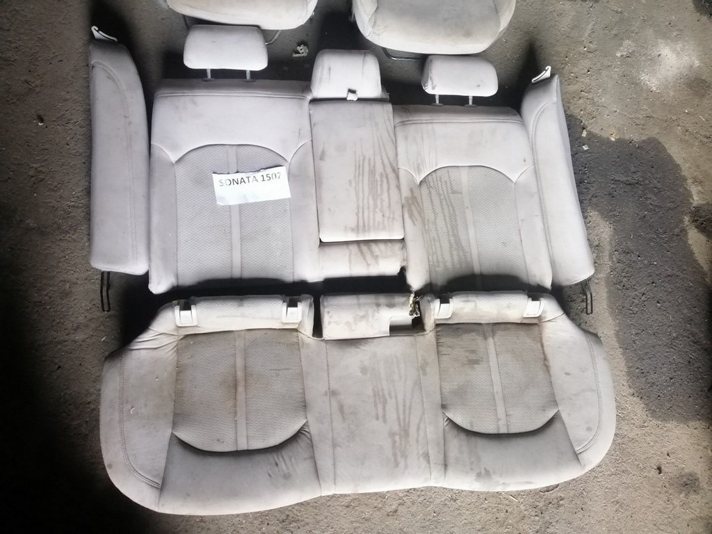 Задний ряд сидений (2 ряд) Hyundai Sonata 15-17 usa тряпка серое