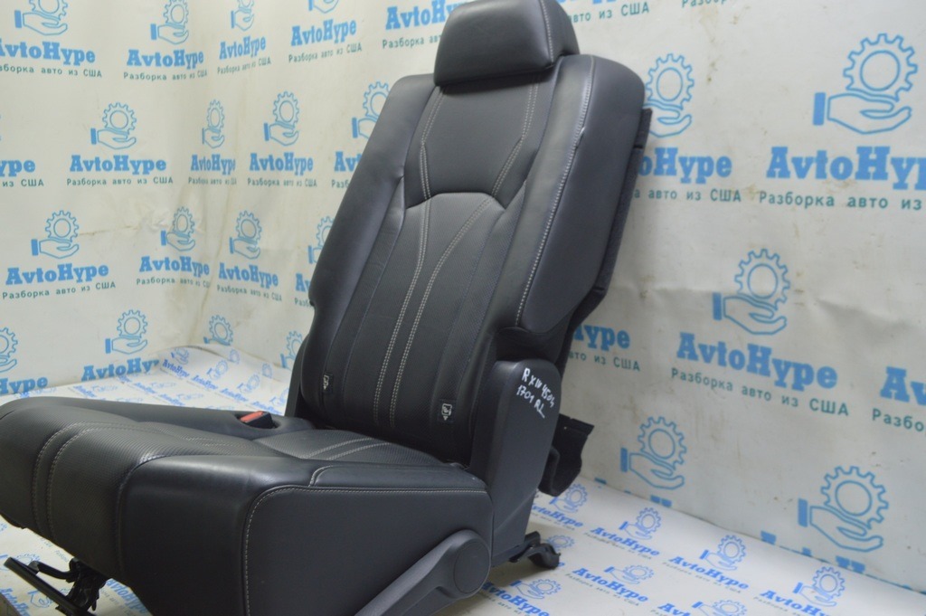 Задний ряд сидений 2 ряд Lexus RX350 RX450h 16-22 без airbag, механический, кожа черная (01) — фото 2