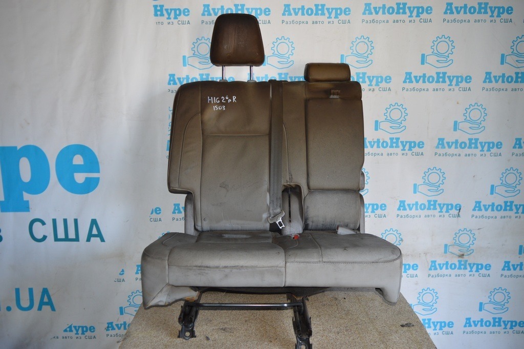 Задний ряд сидений (2 ряд) Toyota Highlander 14- кожа серая (03) после пожара