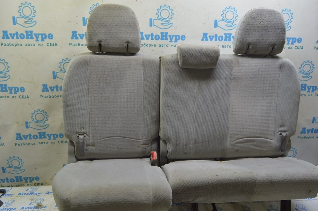 Задний ряд сидений 3 ряд Toyota Sienna 11-14 велюр серый, механический (01) — фото 2