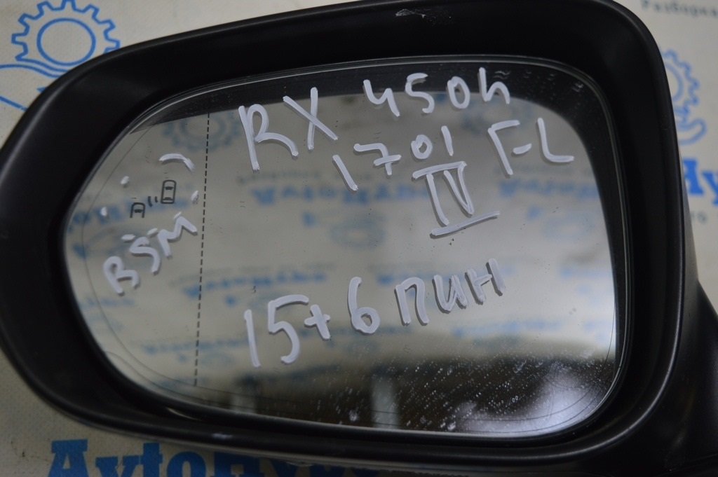 Зеркало боковое лев Lexus RX350 RX450h 16-20 15+6пин,поворотн,автозатемн,подогр,камера BSM(01) — фото 2