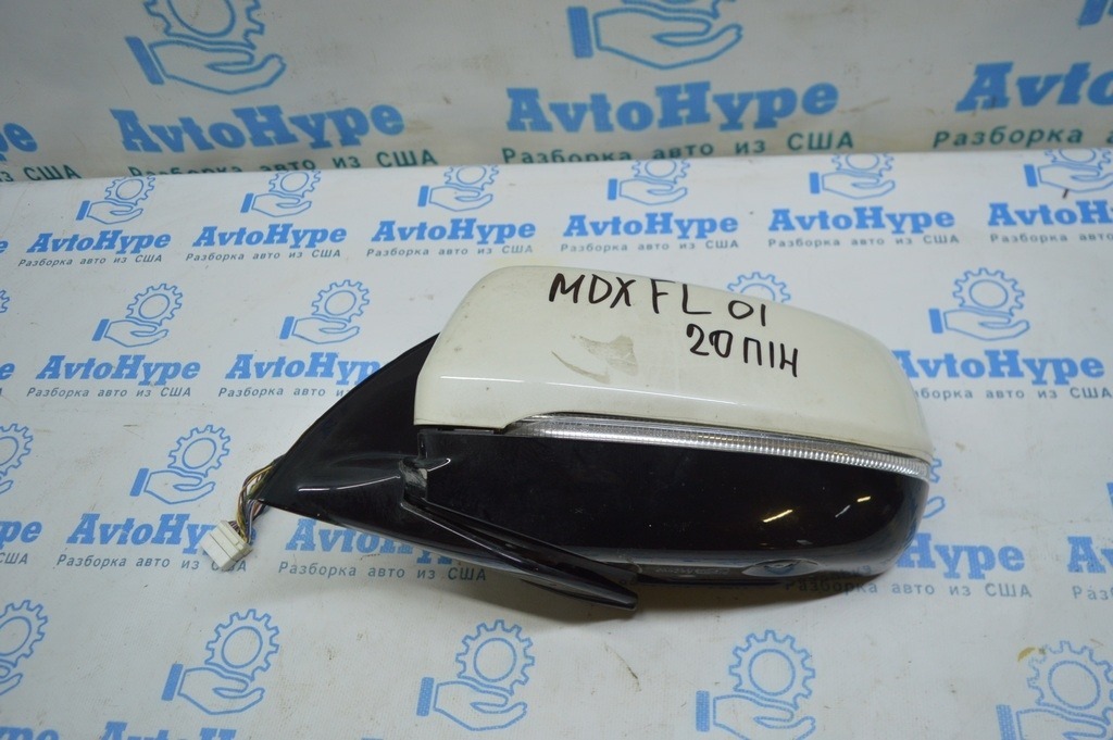 Зеркало боковое левое Acura MDX 14-16 20 пин (01) деф. на зч