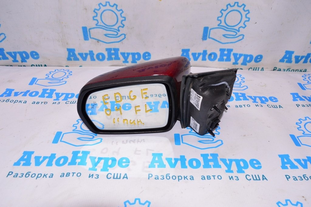 Зеркало боковое левое Ford Edge 16- поворотник, подогрев (04) красный цвет RR 7 пин