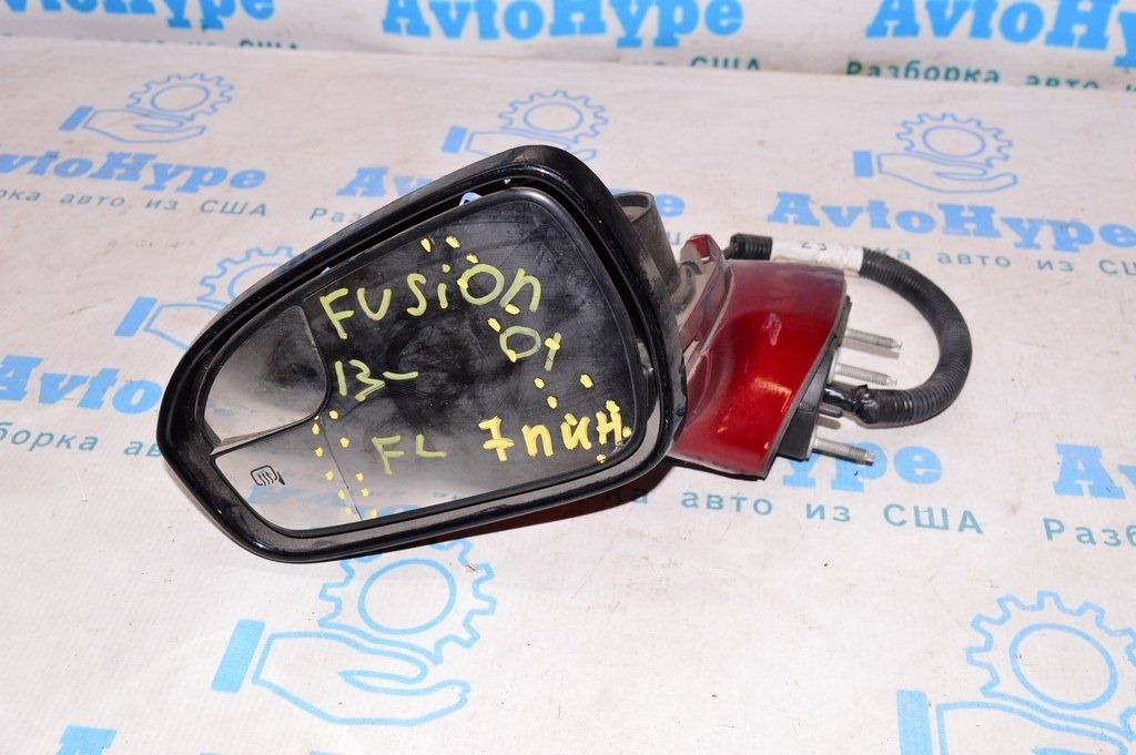 Зеркало боковое левое Ford Fusion mk5 13- поворотник,на зч,целая только проводка и подсв 7пин