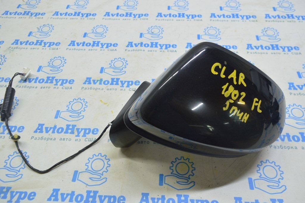 Зеркало боковое левое Honda Clarity 18-21 usa 5 пинов, черное (02)