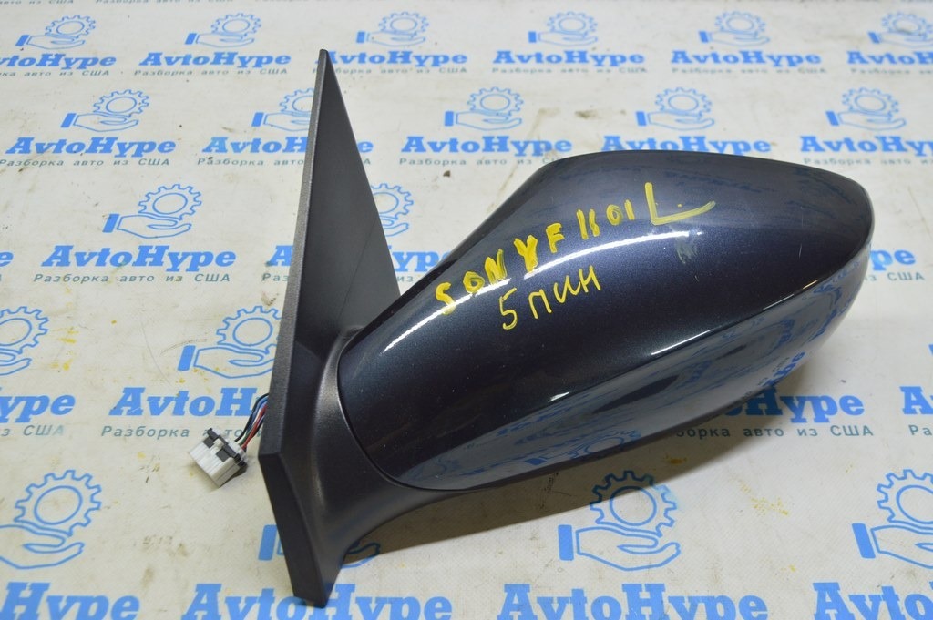Зеркало боковое левое Hyundai Sonata 11-15 5 пинов, (01) цвет T3U