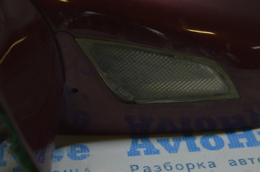 Зеркало боковое левое Lexus LS460 LS600h 07-12 14 пин (01) бордовый цвет скол на подсветке — фото 3