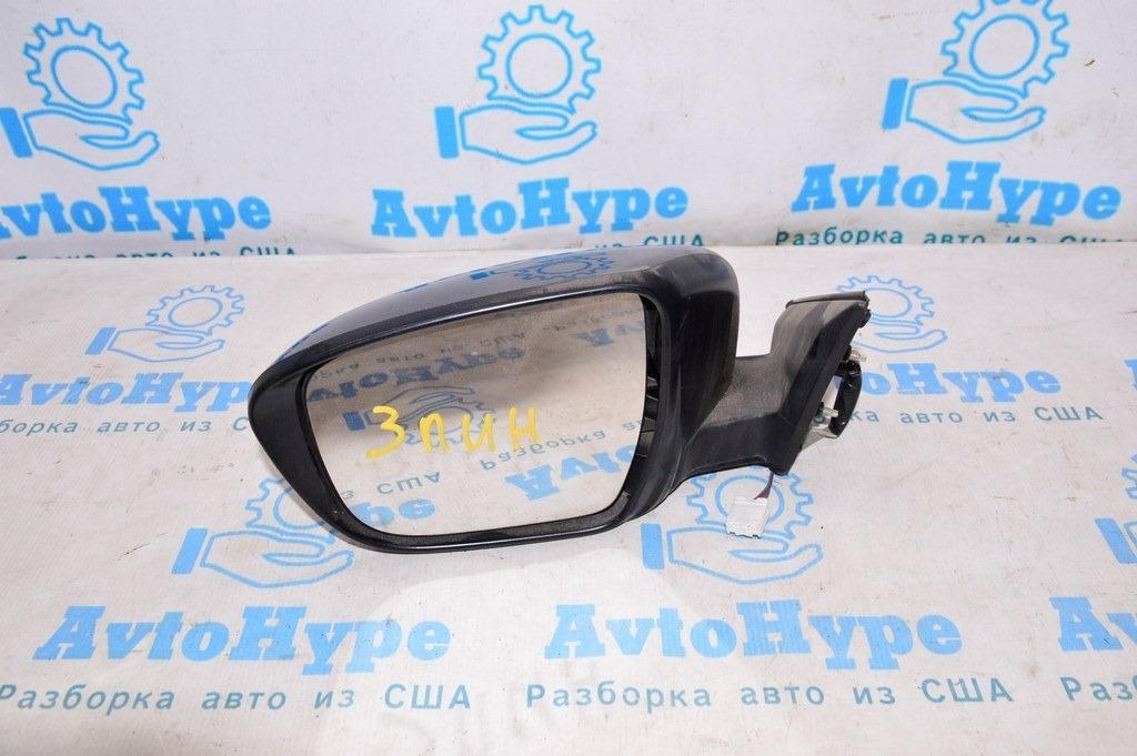 Зеркало боковое левое Nissan Rogue 14- без поворотника (03) 3 пина синий цвет