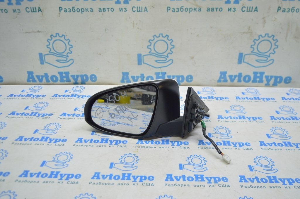 Зеркало боковое левое Toyota Camry v50 12-14 6 пинов, BSM, подогрев, белое (02) usa