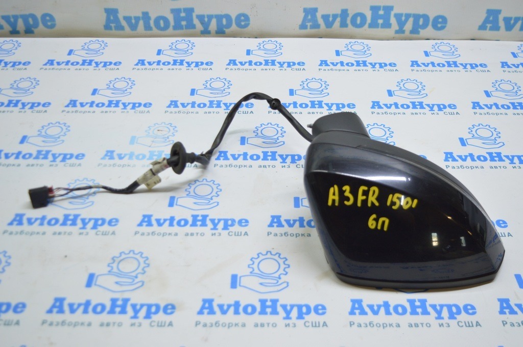 Зеркало боковое правое Audi A3 8V 15-20 4d, 5d 6 пинов, поворотник, подогрев, (01)