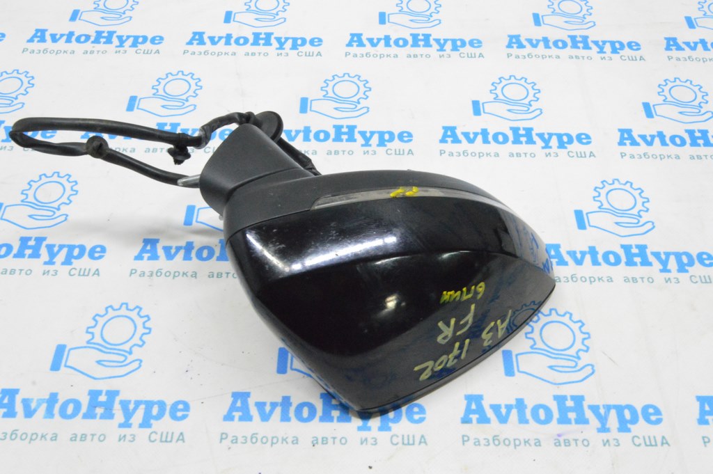 Зеркало боковое правое Audi A3 8V 15-20 4d, 5d 6 пинов, поворотник, подогрев (02) черн, дефект — фото 2