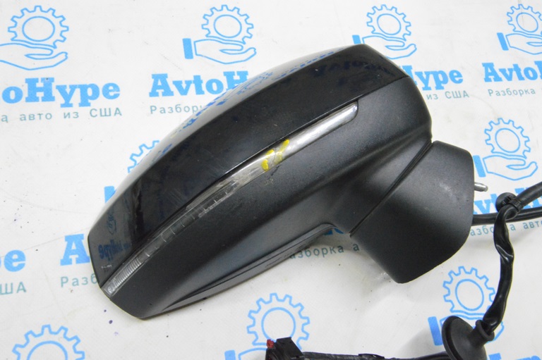 Зеркало боковое правое Audi A3 8V 15-20 4d, 5d 6 пинов, поворотник, подогрев (02) черн, дефект — фото 4