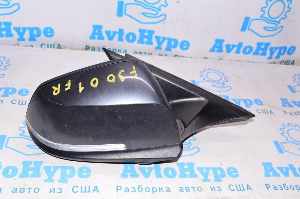 Зеркало боковое правое BMW 3 F30 4d 12-19 usa 5 пинов, поворотн,(01) графитmineral-grau metall — фото 2