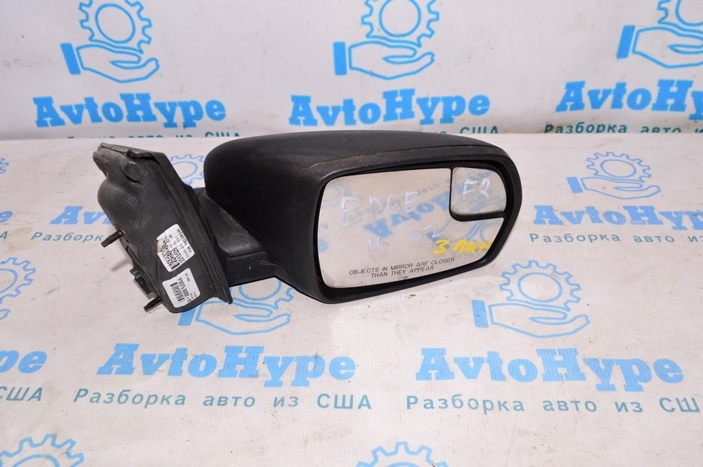 Зеркало боковое правое Ford Edge 16- без поворотника (02) 3 пин. черная структура