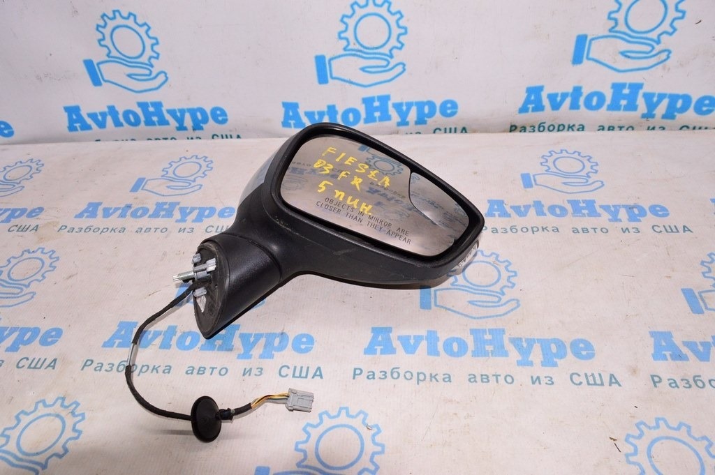 Зеркало боковое правое Ford Fiesta 11-19 с поворотником (03) серебро,цвет UX 5пин