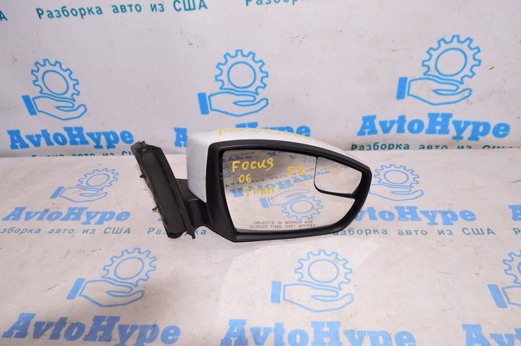 Зеркало боковое правое Ford Focus mk3 11-14 дорест usa с поворотником (06) белый 7 пин