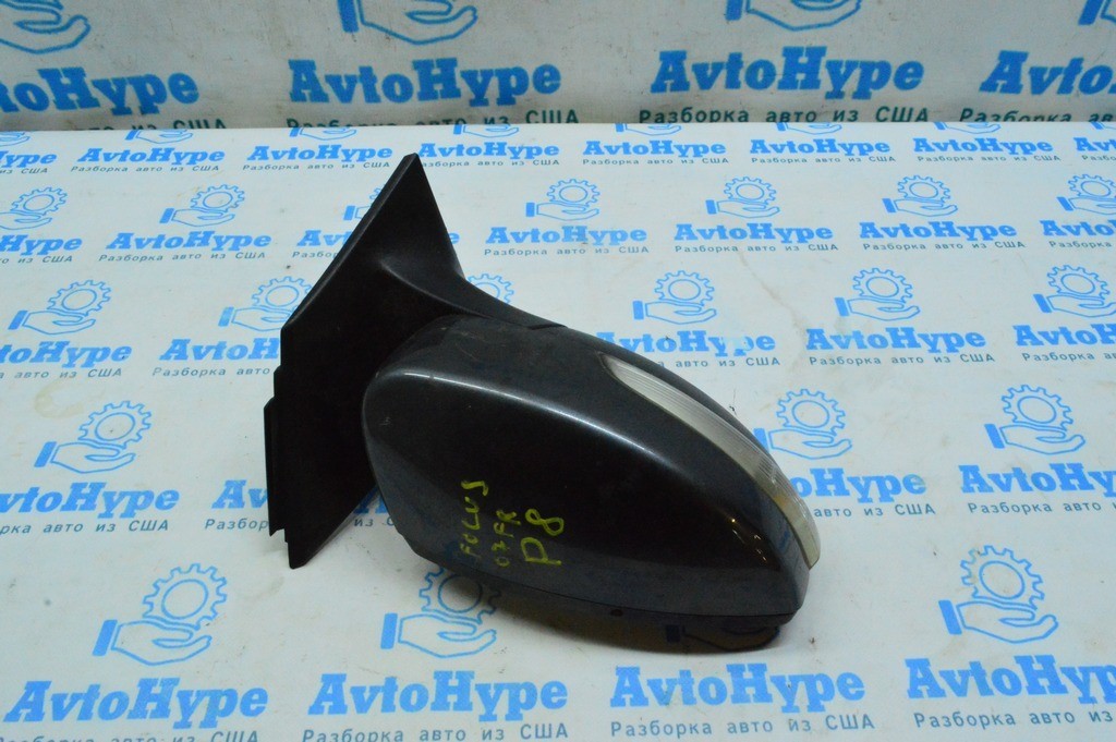 Зеркало боковое правое Ford Focus mk3 15-18 рест 8 пинов, поворотник, подогрев, (07) цвет J7 — фото 2