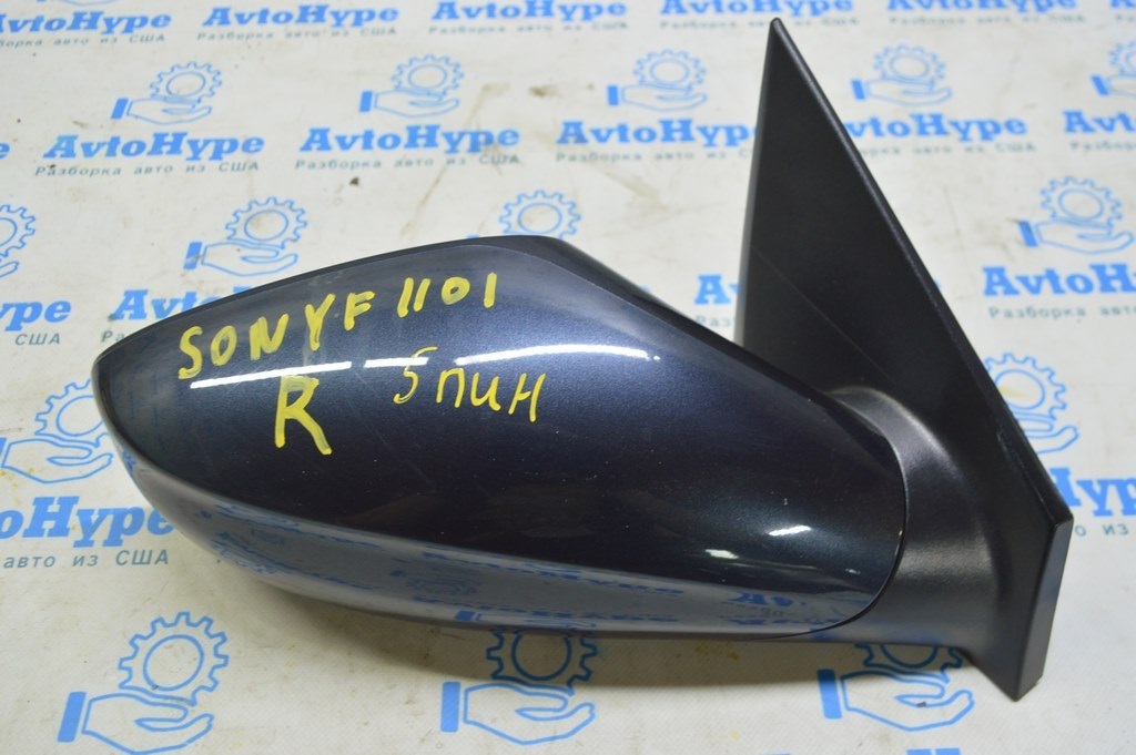 Зеркало боковое правое Hyundai Sonata 11-15 5 пинов, (01) цвет T3U