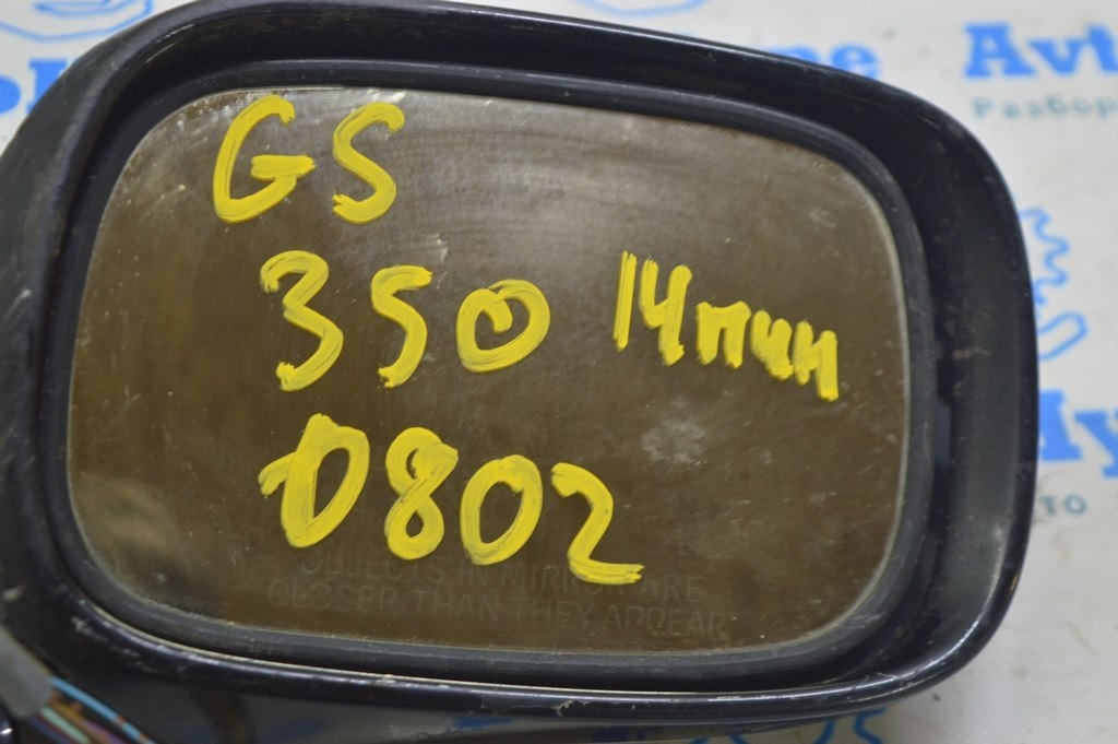 Зеркало боковое правое Lexus GS300 GS350 GS430 GS450h 06-07 14 пин, подогрев (02) без корпуса — фото 2