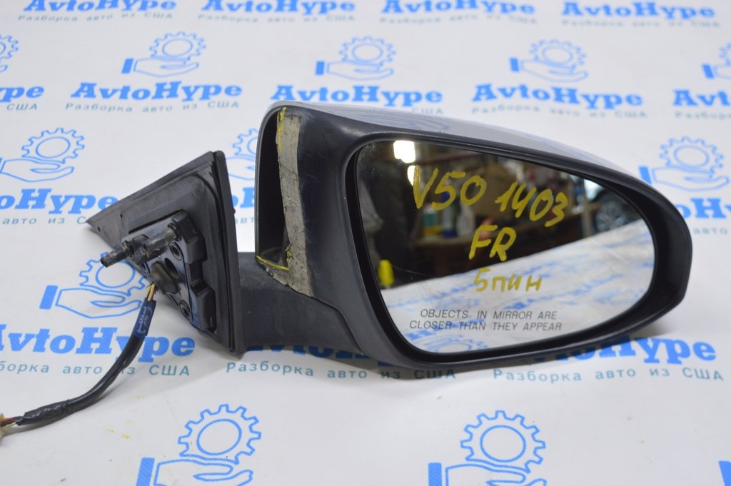 Зеркало боковое правое Toyota Camry v50 12-14 usa 5 пин, серебро, подогрев (03) дефект корпуса
