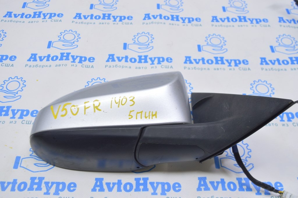 Зеркало боковое правое Toyota Camry v50 12-14 usa 5 пин, серебро, подогрев (03) дефект корпуса — фото 3
