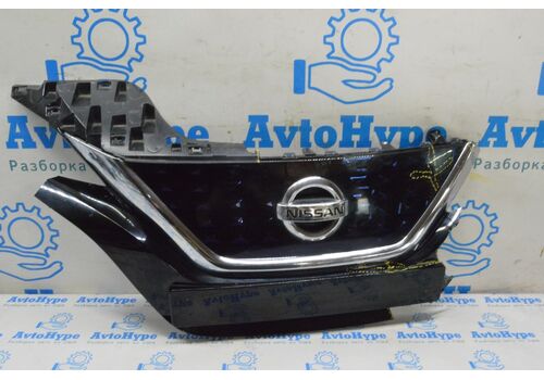 Обрамление решетки радиатора Nissan Leaf 18-22 черн глянец с хром молдингом (02) нет фрагмента 620705SA0A