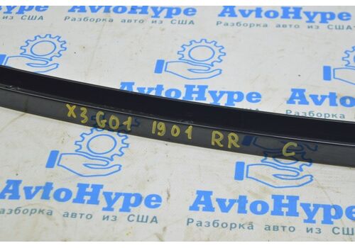 Накладка двери боковая задняя правая BMW X3 G01 18-21 центральная, черн глянец 51357410048