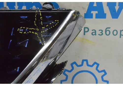 Обрамление решетки радиатора Nissan Leaf 18-22 черн глянец с хром молдингом (02) нет фрагмента 620705SA0A