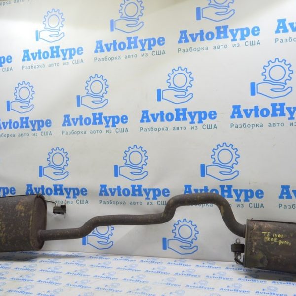 Глушитель задняя часть с бочкой VW Multivan T5 09-15 2.0d короткая база (01) ржавый 7E0253609M