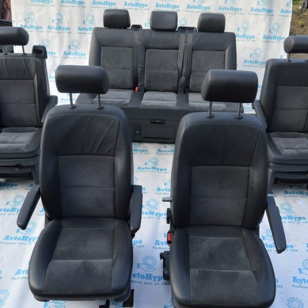 Комплект сидений VW Multivan T5 09-15 кожа+алькантара черн, подогрев, 6+1, поворотные 7E5881405ABJTE