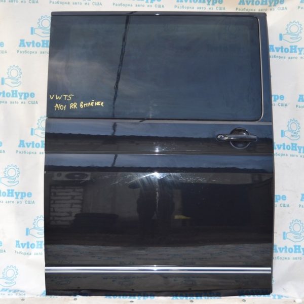 Дверь голая зад прав VW Multivan T5 09-15 (01) черная, скол 7LA843108