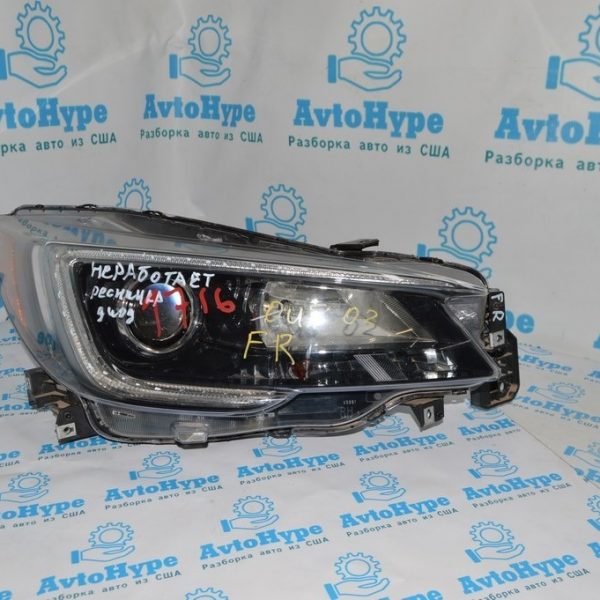 Фара передняя правая Subaru Outback 18-19 галоген (02) топляк не работает ресничка 84002AL10B