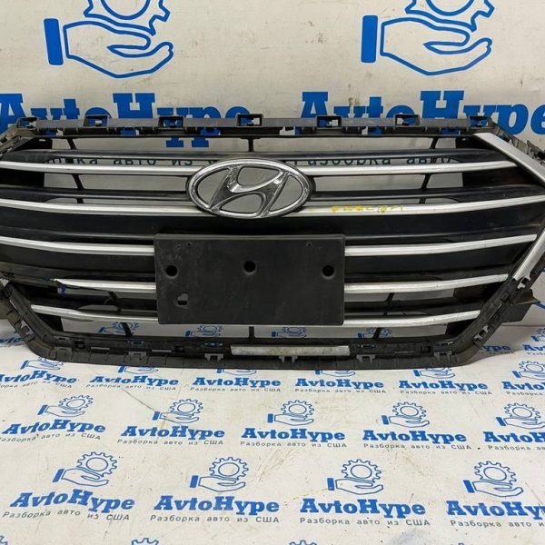 Решетка радиатора grill Hyundai Elantra AD 17-18 дорест матовый хром (01) деф. 86350-F3000
