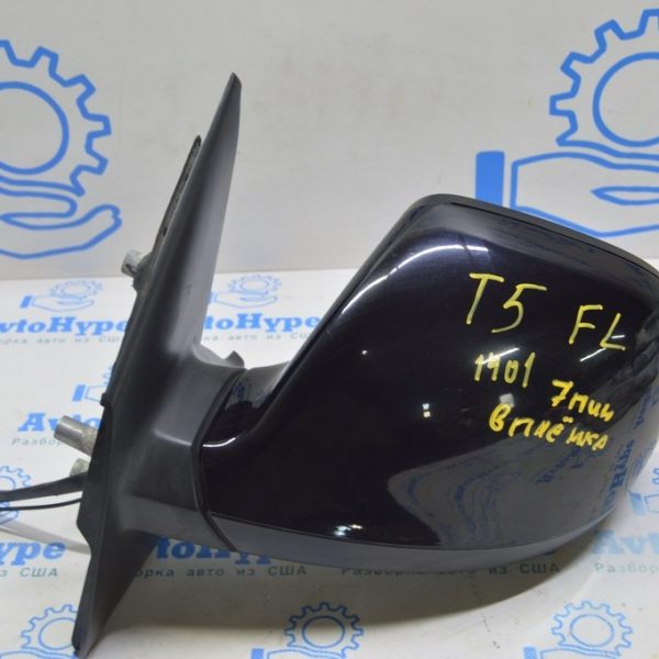 Зеркало боковое левое VW Multivan T5 09-15 автосклад, подогрев (01) 7 пин, черн 7E1857501FRC9X