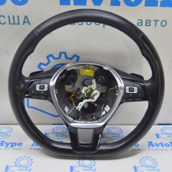 Руль (голый) VW Multivan T6 16-20 кожа черн (01) кожа черн, подогрев 2H0419091M E74