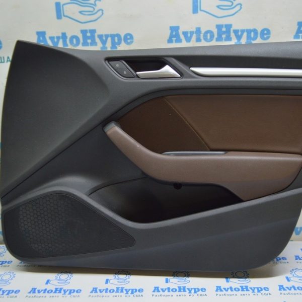 Обшивка двери карточка передняя правая Audi A3 8V 15-20 4d, 5d, коричневый цвет (01) 8V5-867-104-J-WFA
