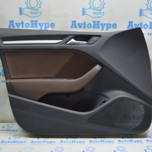 Обшивка двери (карточка) перед лев Audi A3 8V 15-20 (01) коричневый цвет 8V5-867-103-L-WFA