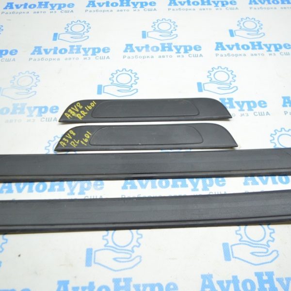 Накладка порога внешняя передняя правая Audi A3 8V 15-18 4d, 5d, черная 8V4-853-491-L-9B9