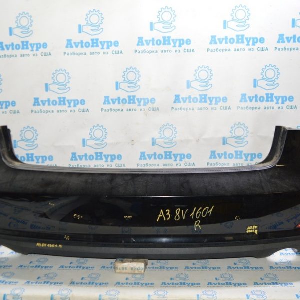 Губа заднего бампера Audi A3 8V 15-16 под 2 трубы 8V5-807-521-B