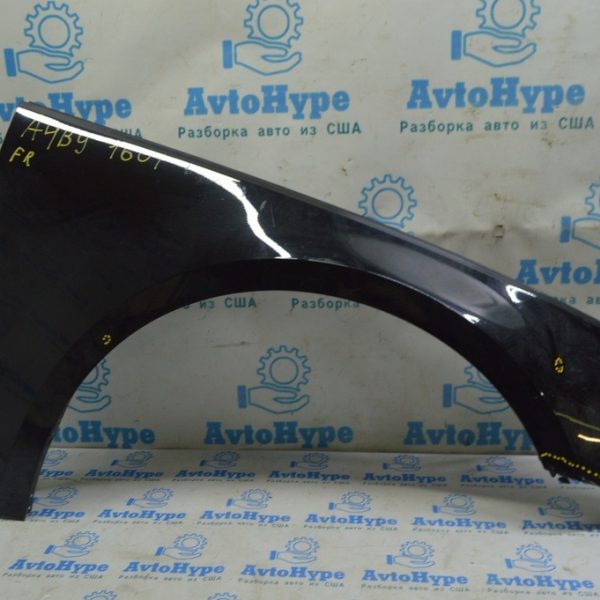 Крыло переднее правое Audi A4 B9 17-19 (01) черное, тычки, примято 8W0-821-106-A