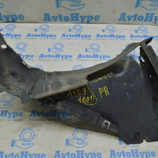 Подкрылок передний правый передняя часть Audi A4 B9 17- (01) отсутствует часть, надрыв 8W0 853 888 P