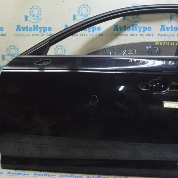 Дверь голая передняя левая Audi A4 B9 17-19 черная (02) в цвет 8W0831051A